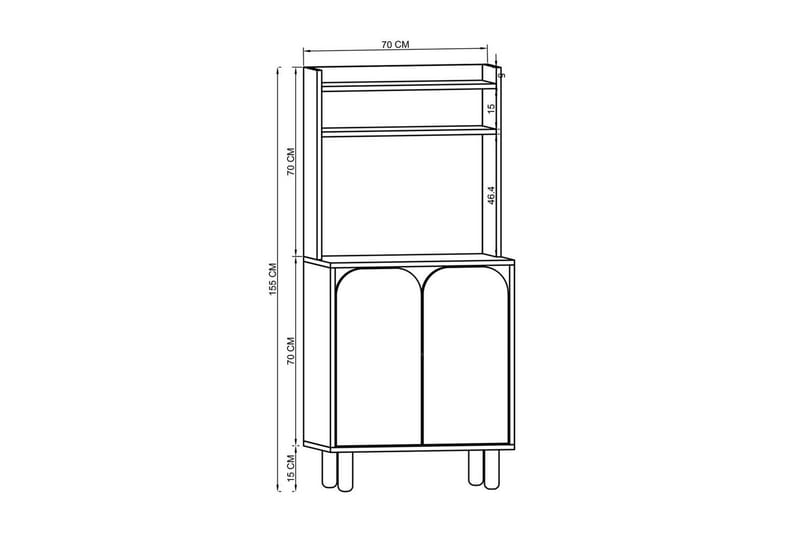 Estra Highboard - Brun/Vit - Förvaring - Skåp - Förvaringsskåp