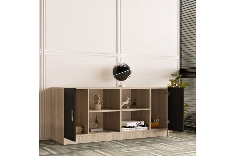 Barrock Highboard 46x140 cm - Natur/Svart - Förvaring - Skåp - Förvaringsskåp