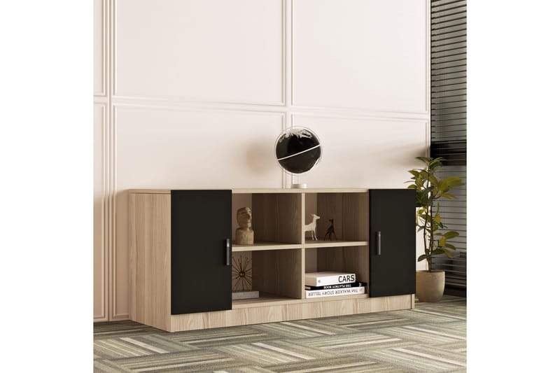 Barrock Highboard 46x140 cm - Natur/Svart - Förvaring - Skåp - Förvaringsskåp