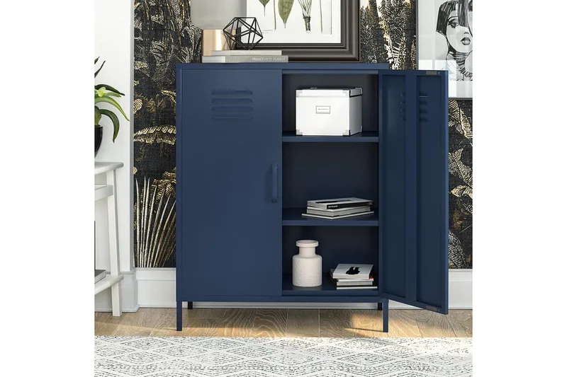 Bradford Highboard Mörkblå - Dorel Home - Förvaring - Skåp - Förvaringsskåp