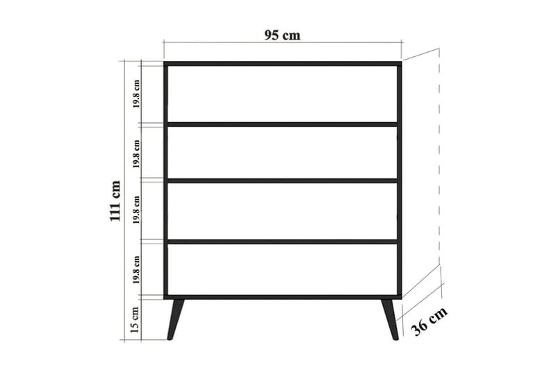Brokind Förvaringsskåp 111 cm - Brun - Förvaring - Skåp - Förvaringsskåp