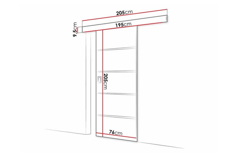 Clonmore Highboard Brown - Hus & renovering - Bygg - Dörrar & Portar - Skjutdörrar