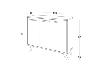 Desgrar Förvaringsskåp 100x82 cm - Brun - Förvaring - Skåp - Förvaringsskåp