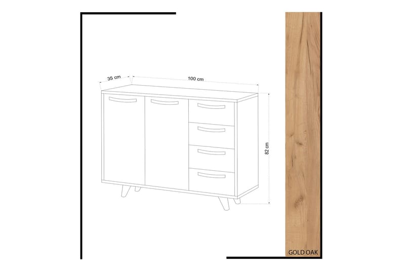 Mod Design Skänk - Trä/Vit - Förvaring - Förvaringsmöbler - Sideboard & skänk