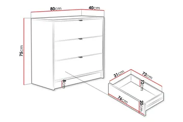 Novaj Highboard - Vit - Förvaring - Skåp - Förvaringsskåp