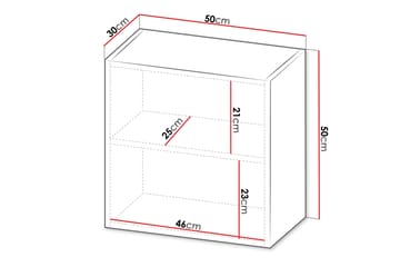 Kangana Highboard - Svart/Brun - Förvaring - Hylla - Vägghylla