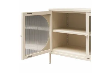 Skåp Luna 100x40x64 cm, Pergament - 100x40x64 cm, Pergament - Förvaring - Skåp - Vitrinskåp