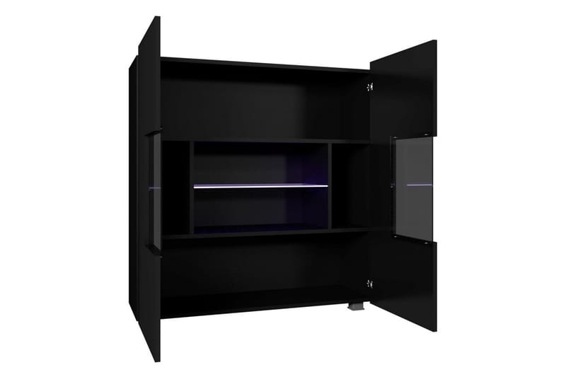 Tessan Vitrinskåp 100x107 cm - Svart - Förvaring - Skåp - Vitrinskåp