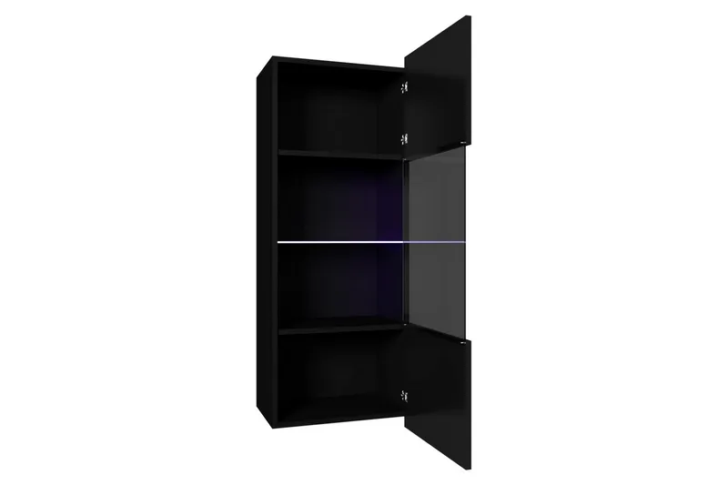 Tessan Vitrinskåp 45x117 cm - Svart - Förvaring - Skåp - Vitrinskåp