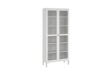 Valnorin Vitrinskåp 89x203 cm - Vit - Förvaring - Skåp - Vitrinskåp