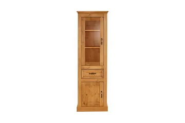 Jools Smalt Vitrinskåp 38 cm djup 55 cm bred 180 cm hög Trä - Brun - Förvaring - Skåp - Vitrinskåp