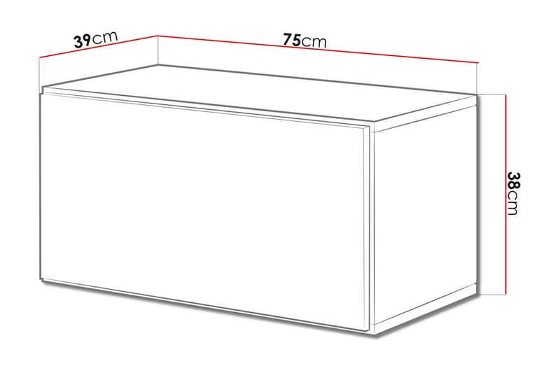 Roco Vitrinskåp 37,5x39x75 cm Vit - Förvaring - Skåp - Vitrinskåp