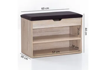 Shiheem Skohylla 60x30 cm - Trä/natur - Förvaring - Skoförvaring