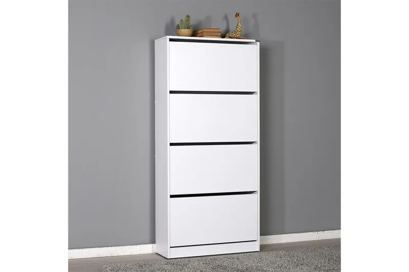 Skoskåp 73x157 cm, Vit
