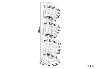 Ayapal Metallställ 37 cm 3 Korgar - Svart - Förvaring - Småförvaring - Förvaringskorgar - Trådkorg