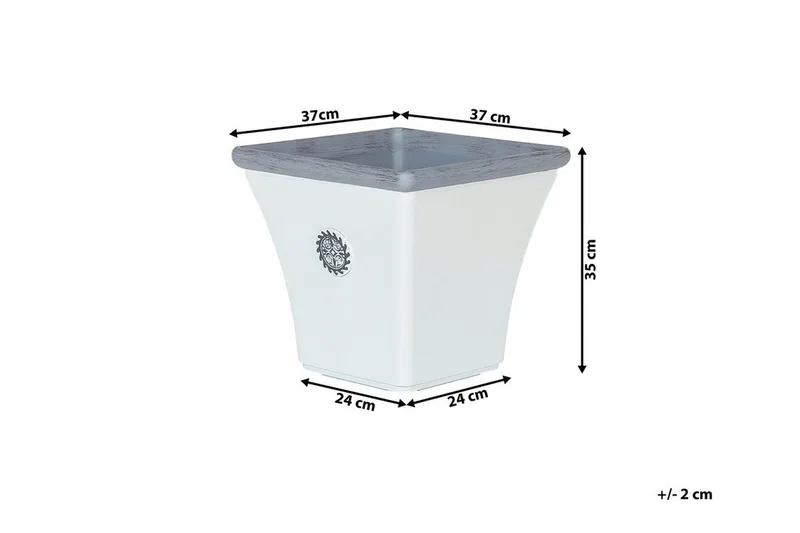 Elateia Blomkruka 35 cm - Vit - Trädgård & spabad - Trädgårdsskötsel - Odling - Planteringskärl & blomkruka - Stor blomkruka