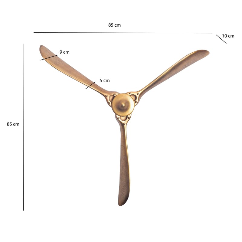 Ilvik Väggdekoration Propeller 85x85 cm i metall - guld - Inredning - Dekoration & inredningsdetaljer - Prydnadssaker - Skulptur