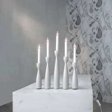 Adventsljusstake Midja 2 35x47 cm 5 ljus E10 - Beige / Vit - Inredning - Julpynt & helgdekoration - Julpynt & juldekoration