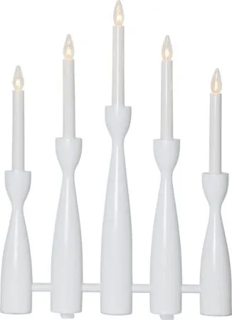 Adventsljusstake Midja 2 35x47 cm 5 ljus E10, Vit