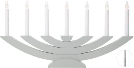 Adventsljusstake Navida 60x30 cm Trä 7 ljus E10 - Grå - Inredning - Julpynt & helgdekoration - Julpynt & juldekoration