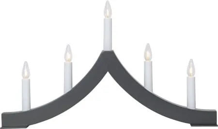 Adventsljusstake Pagod 45x27 cm Trä 5 ljus E10, Grafit