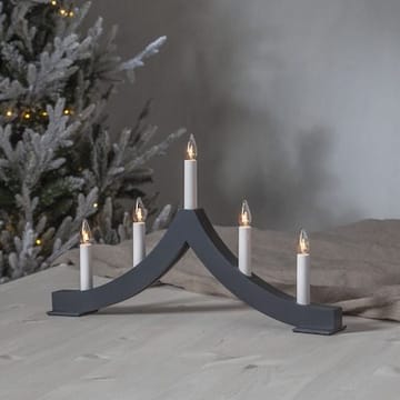 Adventsljusstake Pagod 45x27 cm Trä 5 ljus E10 - Grafit - Inredning - Julpynt & helgdekoration - Julpynt & juldekoration