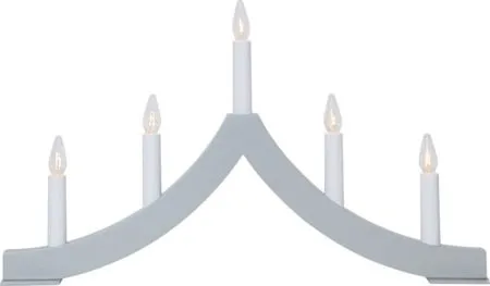 Adventsljusstake Pagod 45x27 cm Trä 5 ljus E10, Grå