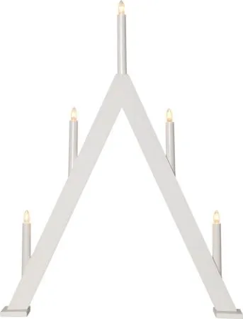 Albo Stor Adventsljusstake 51 cm - Elljusstake i Trä för Fönster - Vit - Inredning - Julpynt & helgdekoration - Julpynt & juldekoration