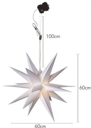 Alice Adventsstjärna 60 cm i Plast med batteri och LED - Vit - Inredning - Julpynt & helgdekoration - Julpynt & juldekoration