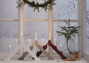 Alma Adventsljusstake 44 cm - Elljusstake i Trä för Fönster - Vit - Inredning - Julpynt & helgdekoration - Julpynt & juldekoration
