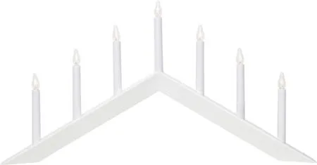 Arrow Stor Adventsljusstake 69 cm - Elljusstake i Trä för Fönster, Vit