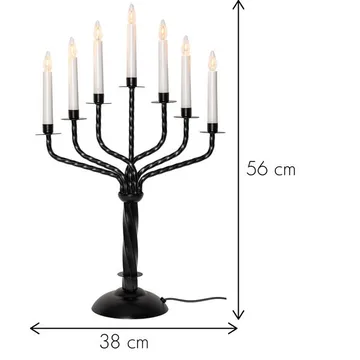 Bore Adventsljusstake 38 cm - Ljusstake i Metall för Advent - Svart - Inredning - Julpynt & helgdekoration - Julpynt & juldekoration