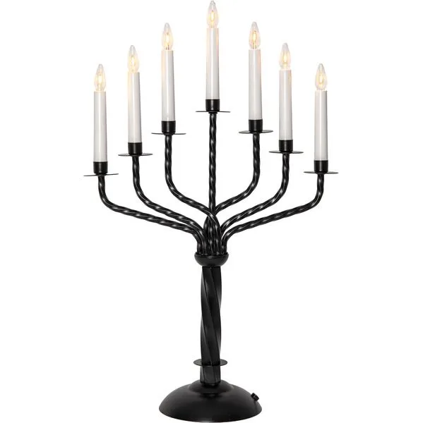 Bore Adventsljusstake 38 cm - Ljusstake i Metall för Advent, Svart
