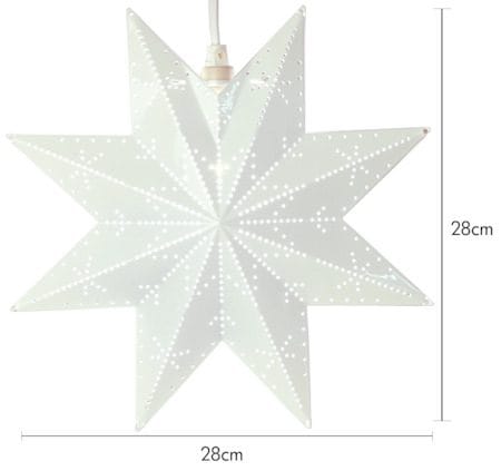 Classic Liten Adventsstjärna 28 cm - Jullampa i metall - Vit - Inredning - Julpynt & helgdekoration - Julpynt & juldekoration