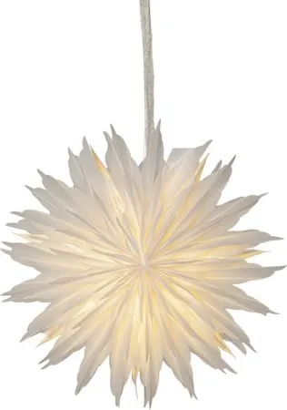 Dis Pappersstjärna 40 cm - Hängande jullampa, Vit