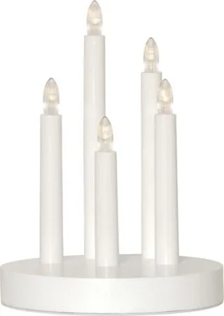 Doris 17.5 cm - Rund Ljusstake i Metall, Vit