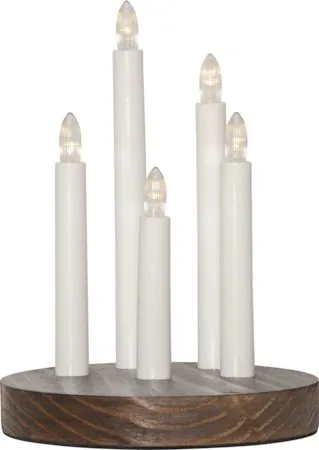 Doris 17.5 cm - Rund Ljusstake i Plast, Vit