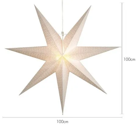 Dot Stor adventsstjärna 100 cm - Jullampa i papper - Vit - Inredning - Julpynt & helgdekoration - Julpynt & juldekoration