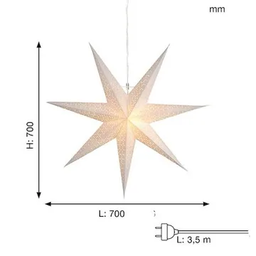 Dot Stor Adventsstjärna 70 cm - Jullampa i Papper - Vit - Inredning - Julpynt & helgdekoration - Julpynt & juldekoration