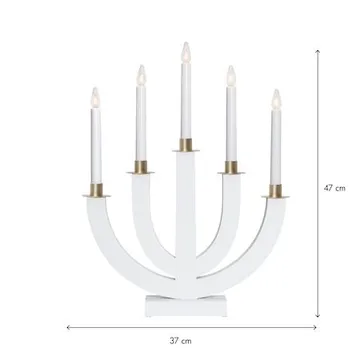 Eli Adventsljusstake 37 cm - Ljusstake i Trä - Vit - Inredning - Julpynt & helgdekoration - Julpynt & juldekoration