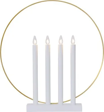 Glory Adventsljusstake 42 cm - Ljusstake i Metall - Vit - Inredning - Julpynt & helgdekoration - Julpynt & juldekoration