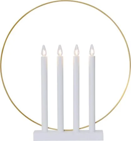 Glory Adventsljusstake 42 cm - Ljusstake i Metall - Vit - Inredning - Julpynt & helgdekoration - Julpynt & juldekoration
