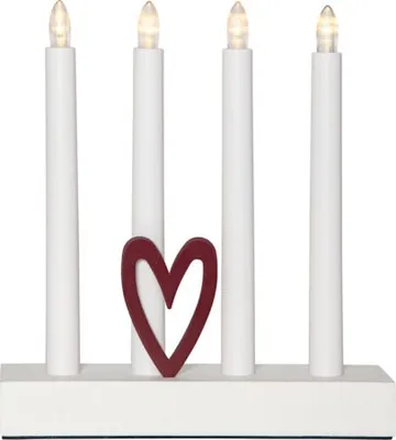 Hilma Adventsljusstake 22 cm - Ljusstake i Trä - Vit - Inredning - Julpynt & helgdekoration - Julpynt & juldekoration