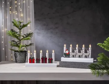 Julia Adventsljusstake Julklappar 28 cm - Ljusstake i Trä för Advent - Vit - Inredning - Julpynt & helgdekoration - Julpynt & juldekoration