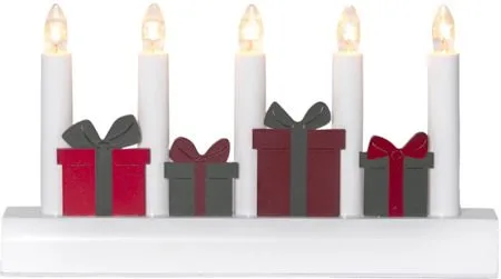 Julia Adventsljusstake Julklappar 28 cm - Ljusstake i Trä för Advent, Vit