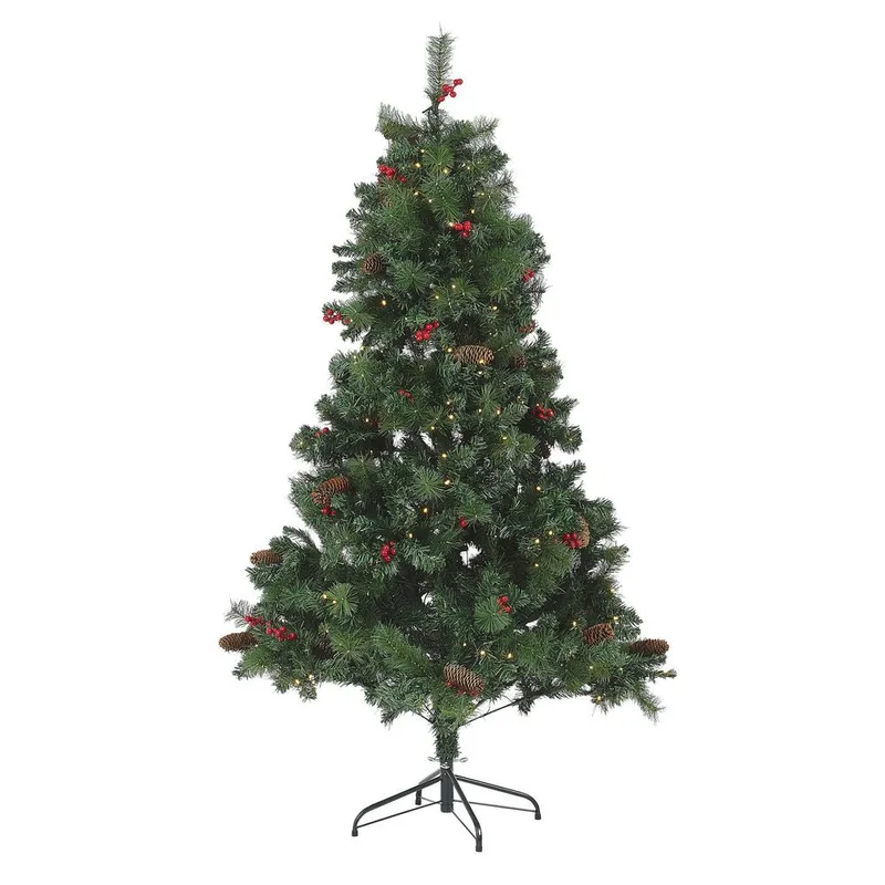Jacinto Plastgran 180 cm med Belysning, Grön|Svart