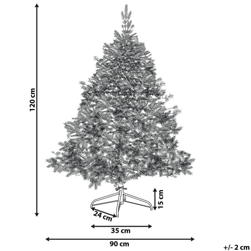 Tomichi Liten Snöig Plastgran 120 cm - Vit|Svart|Grön - Inredning - Julpynt & helgdekoration - Julpynt & juldekoration - Plastgran