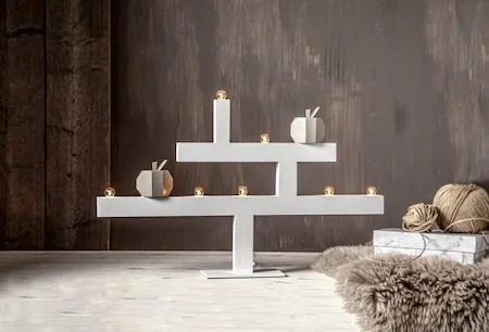 Kivik Stor Adventsljusstake 62 cm - Ljusstake i Trä - Vit - Inredning - Julpynt & helgdekoration - Julpynt & juldekoration