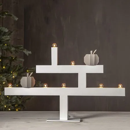Kivik Stor Adventsljusstake 62 cm - Ljusstake i Trä - Vit - Inredning - Julpynt & helgdekoration - Julpynt & juldekoration