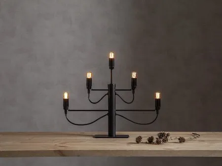 Milano Stor Adventsljusstake 46 cm - Ljusstake i Metall för Advent - Svart - Inredning - Julpynt & helgdekoration - Julpynt & juldekoration